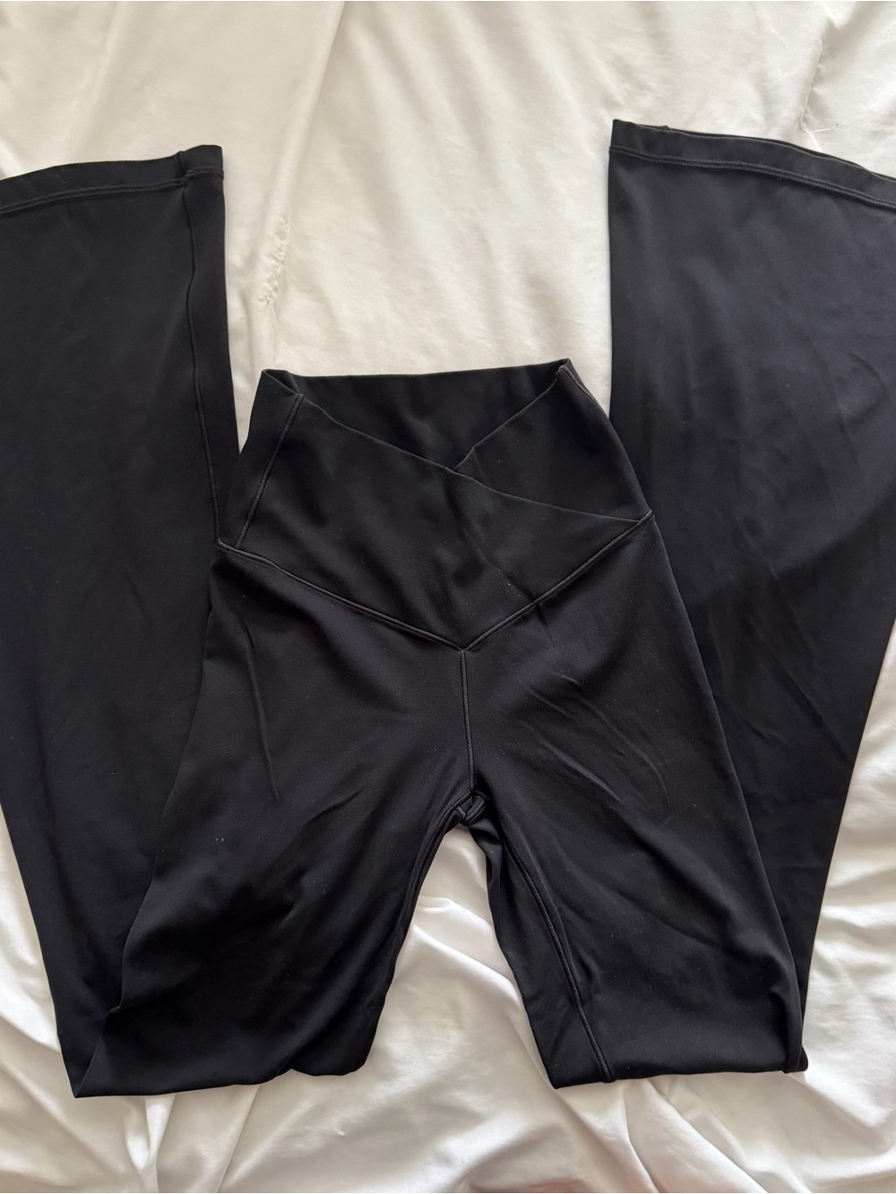 Aeries High-Rise Black Women's Crossover Flare Yoga Pants